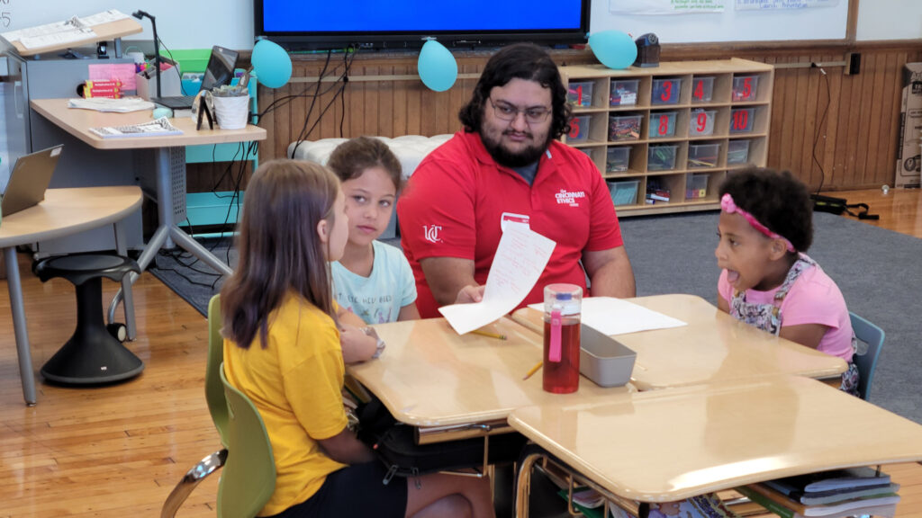 Philosophy Graduate Student, Zachary Srivastava, teaches philosophy for kids (P4C) to students at Clifton Area Neighborhood School (CANS)