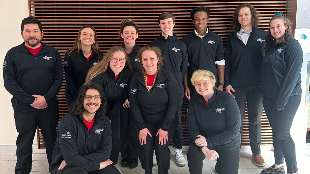 Group photo of UC Team, Coaches, and CEC graduate interns that traveled to Waco.